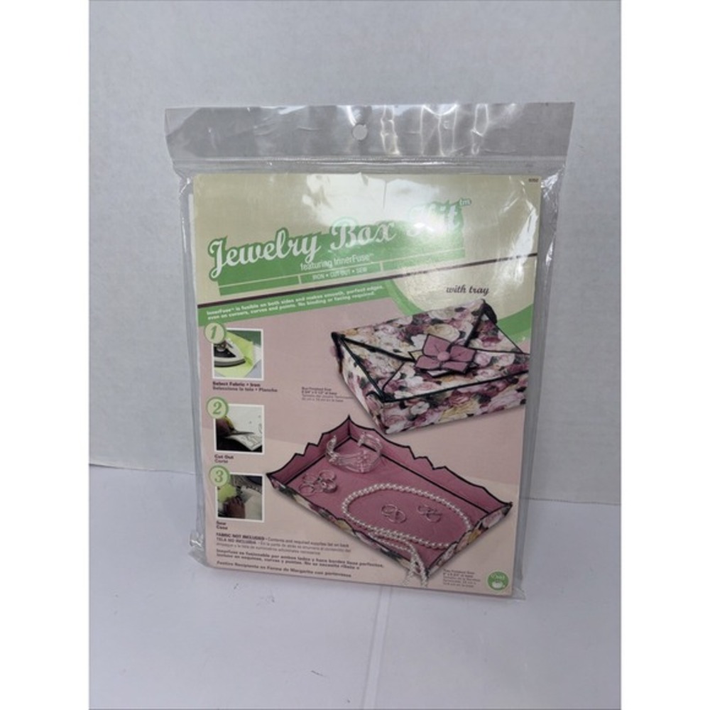 Dritz Jewelry Box Kit with Tray InnerFuse Sewing‎ Pattern DIY Craft Kit 8352